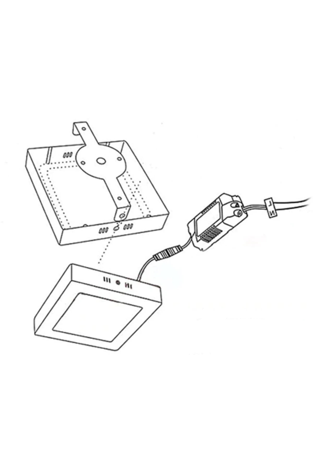 30 Watt Panel Led Armatür Sıva Üstü Kare Ct 5274 Günışığı Sarı Işık 3200k Alüminyum Kasa