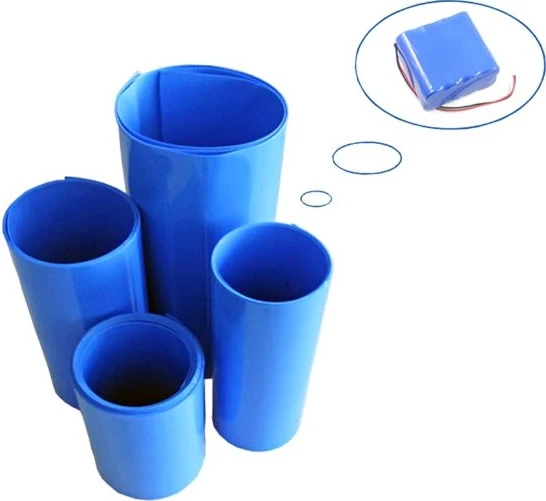 1 kg Pvc Isı Borusu Mavi Shrınk 120 mm 18650 Pil Yalıtım Isı Büzülme Kablo Kılıfı