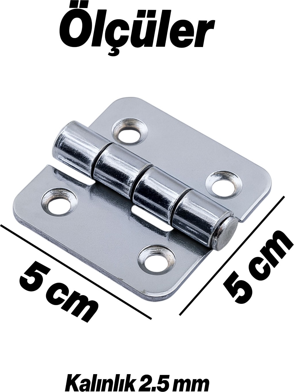 Metal Yaprak Menteşe 2 Adet Gümüş 50X50 mm Dayanıklı Kapi Pencere Dolap Mobilya Menteşe Modeli