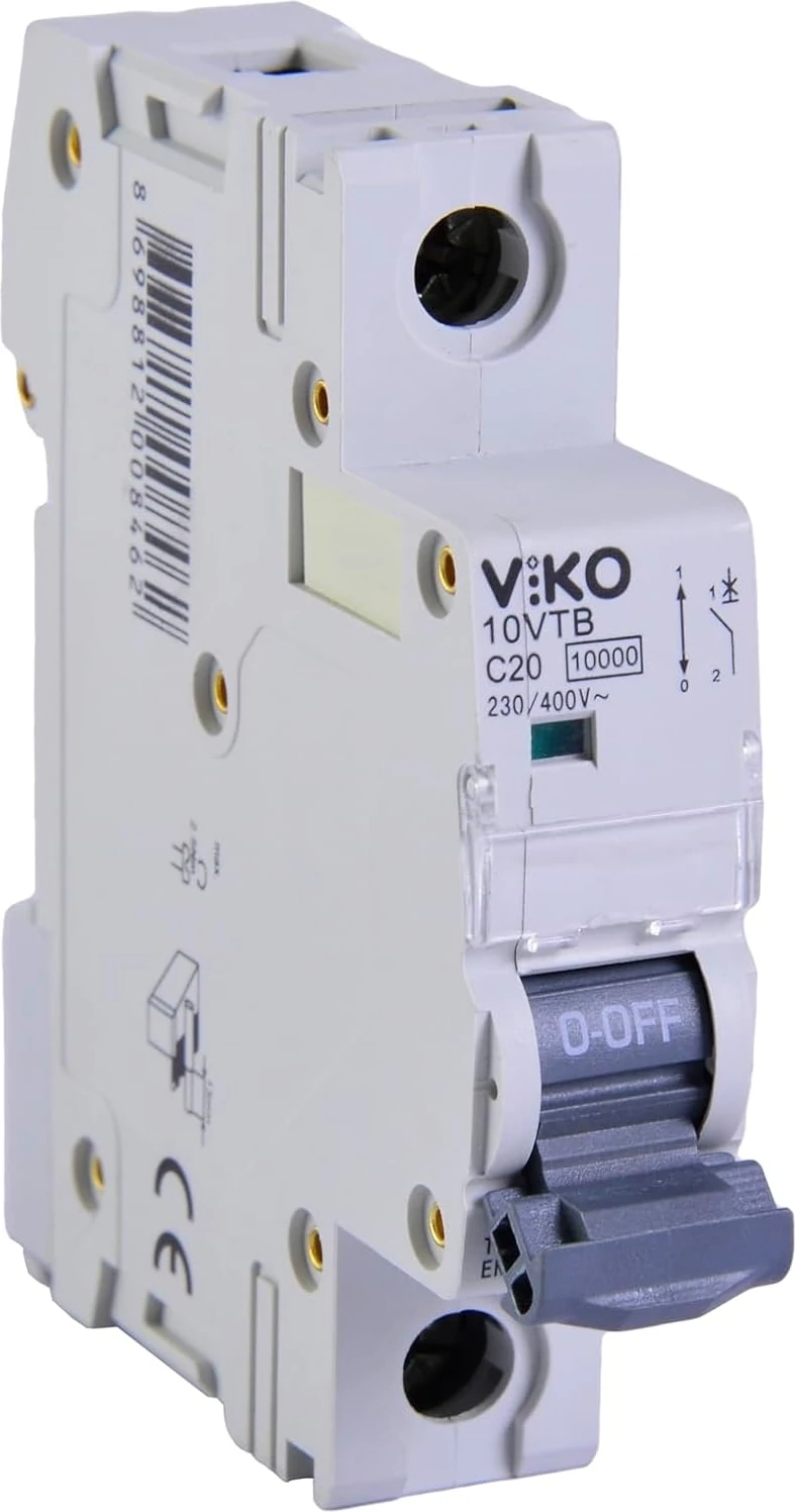 10VTB-1C20 Otomatik Sigorta 10KA C Tipi 1 Kutup 20A