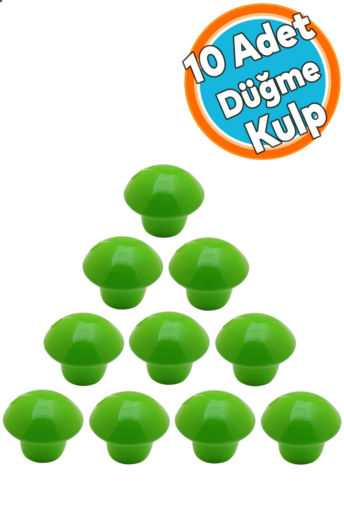 10 Adet Mobilya Kulp Mutfak Çekmece Dolap Kapak Kulpu Kulbu Yeşil Metal Kulp