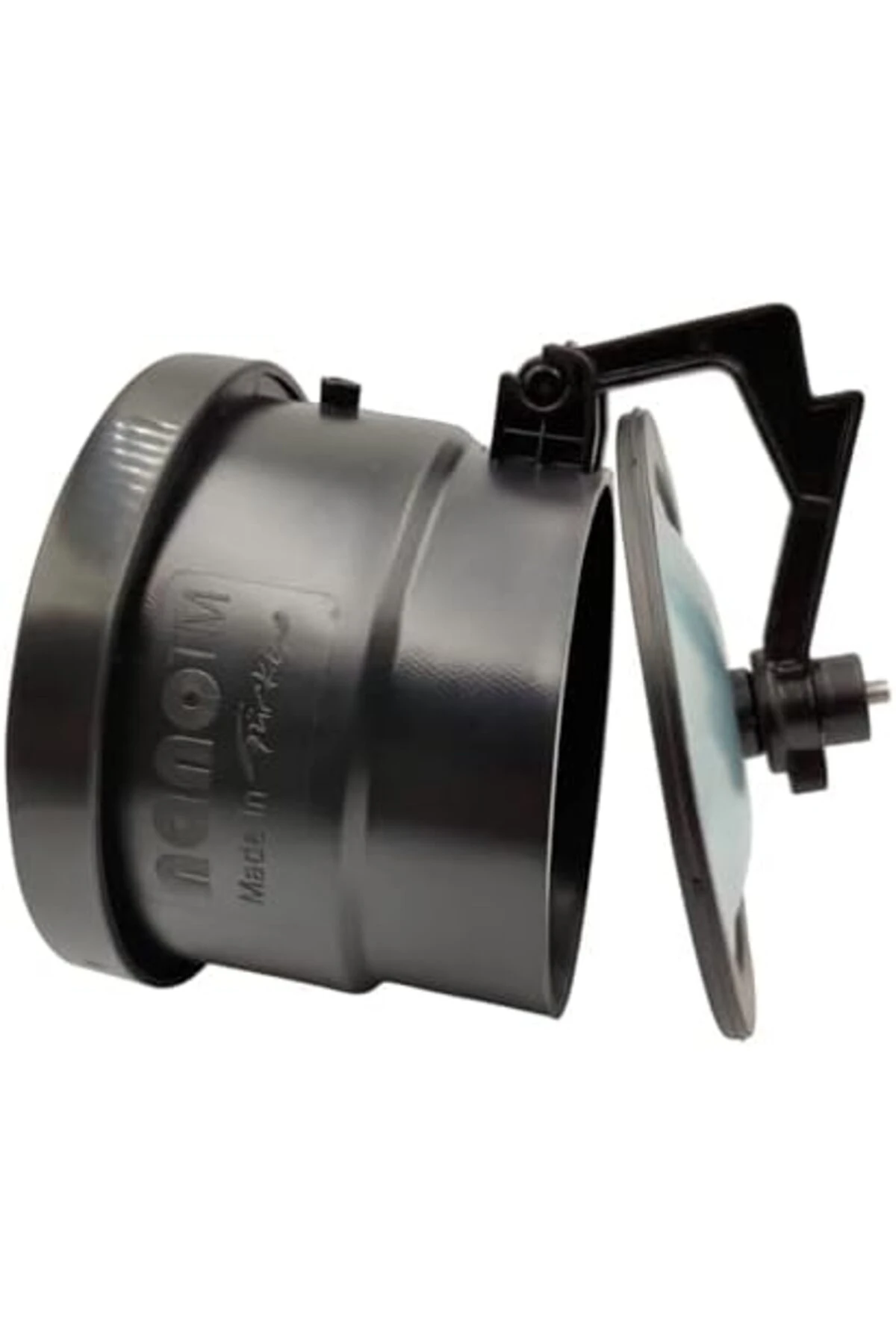 GÇAVM Atık Su Rögar Klapesi, 100'lük, Siyah, Su Baskını ve Koku Önleyici, Fare Koruma Sistemi