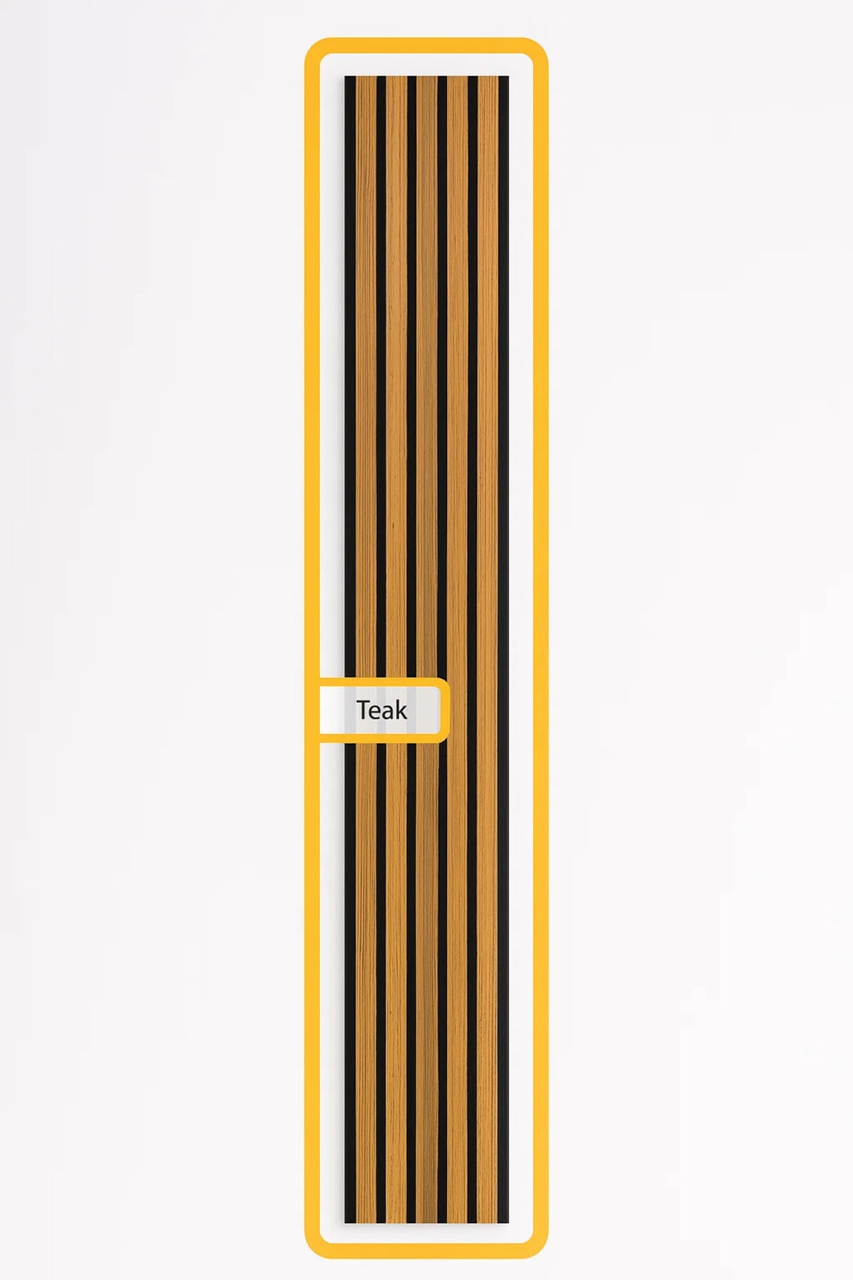 12 Adet Kendinden Yapışkanlı Ahşap Çıta 120 Cm - Teak