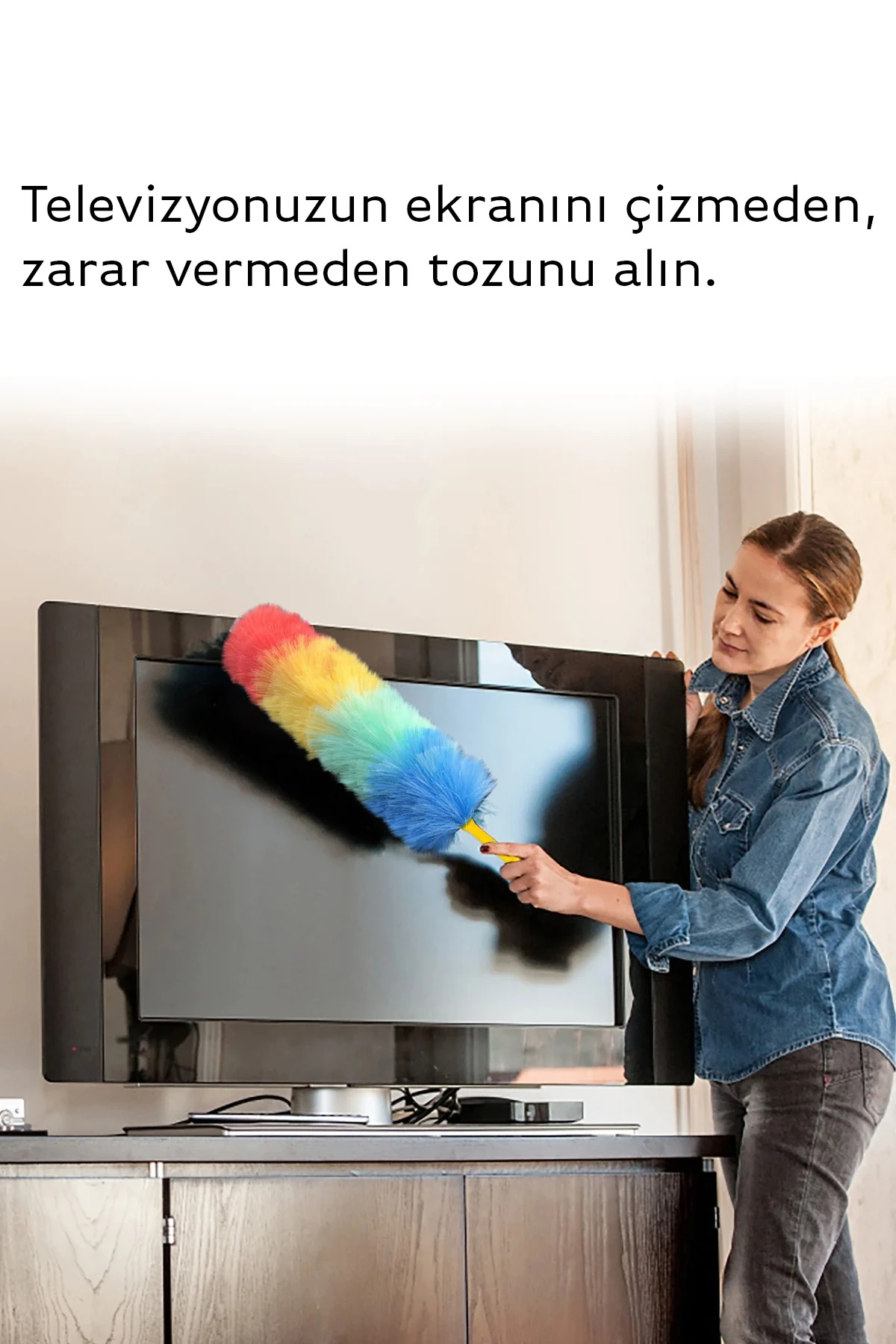 Toz Alma Püskülü Anti Statik Ev Ofis Kir Toz Temizleyici Fırça Kalorifer Petek Temizlik Aparatı