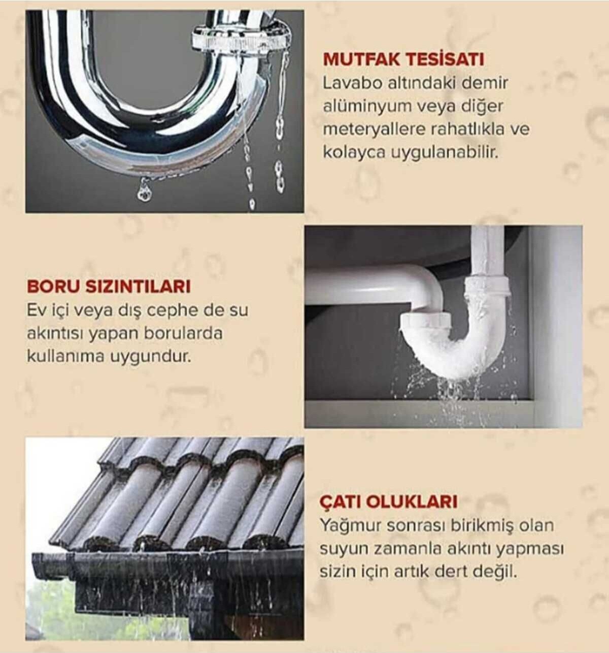 Noleak  5'li Paket Paket Su Izolasyon Sızıntı Onarım Spreyi Su Geçirmez