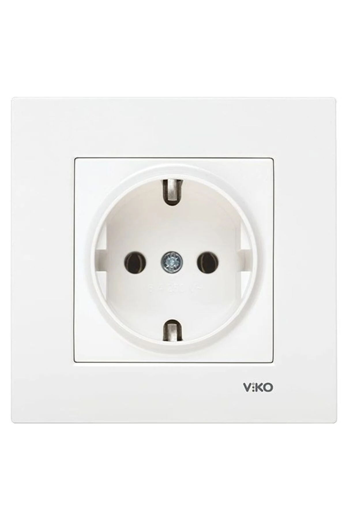 Viko Karre Topraklı Beyaz Priz Çerçeveli