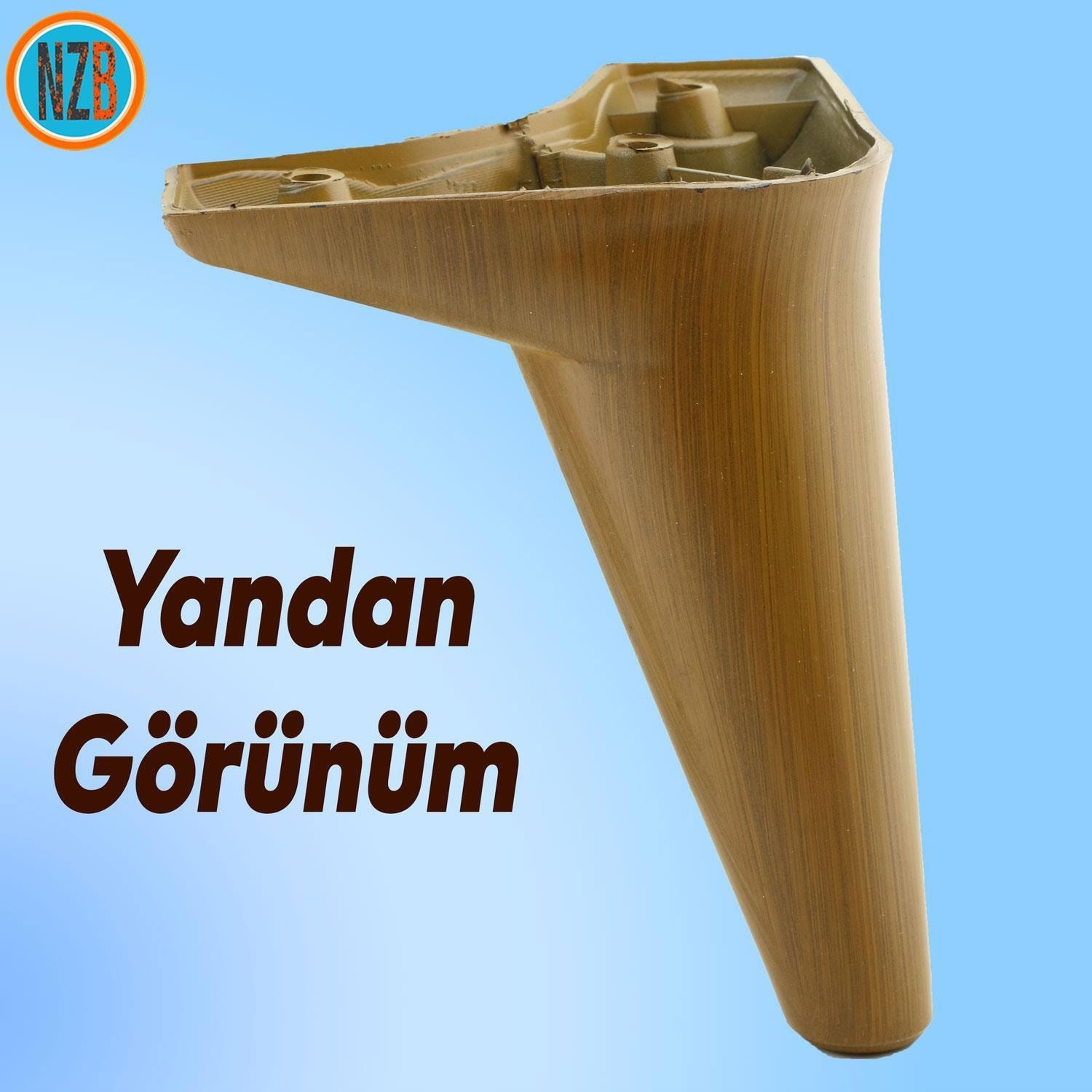 Mobilya Kanepe Sehpa Tv Ünitesi Koltuk Ayağı 15 cm Kahverengi Baza Ayak 12'li Set