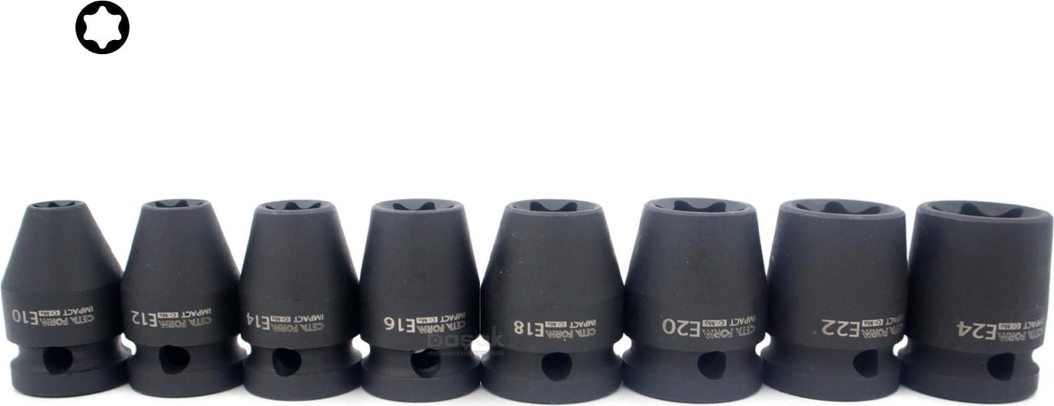 E10 - E24 1/2" Dişi Torx Havalı Lokma Takımı 8 Parça C66-R08