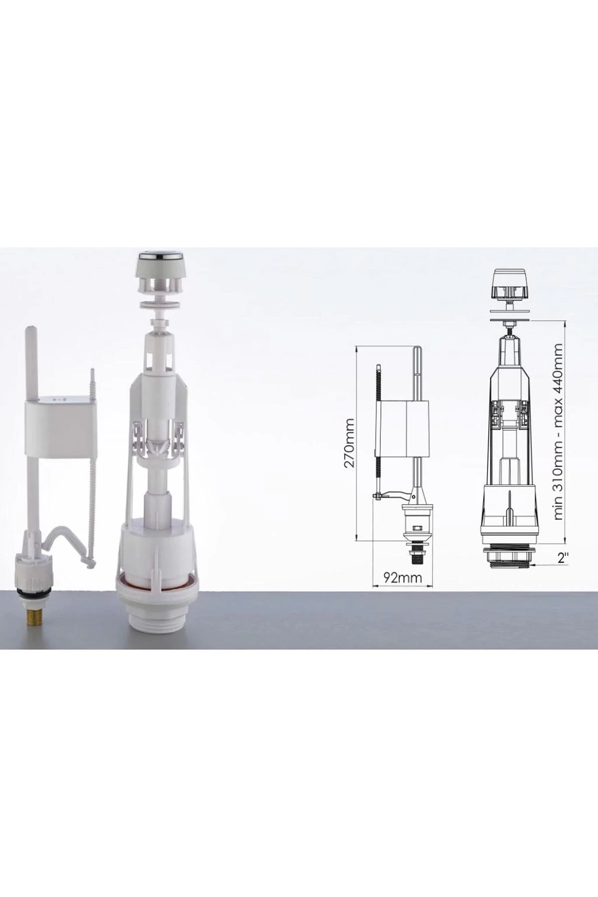 Rezervuar İç Takım Basmalı Klozet Sifon İç Takımı