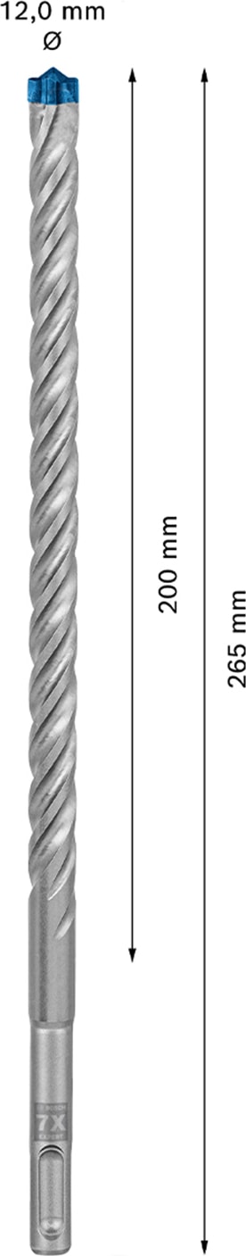 Expert Sds Plus-7x Kırıcı Delici Delme Ucu 12 x 200 x 265 mm