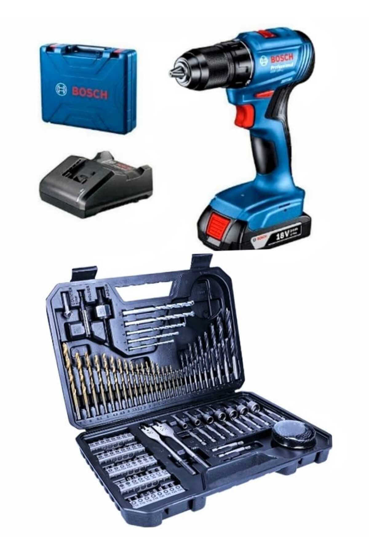 BOSCH Gsr 185 li (tek batarya) ve  103 Parça Aksesuar Seti Hediye
