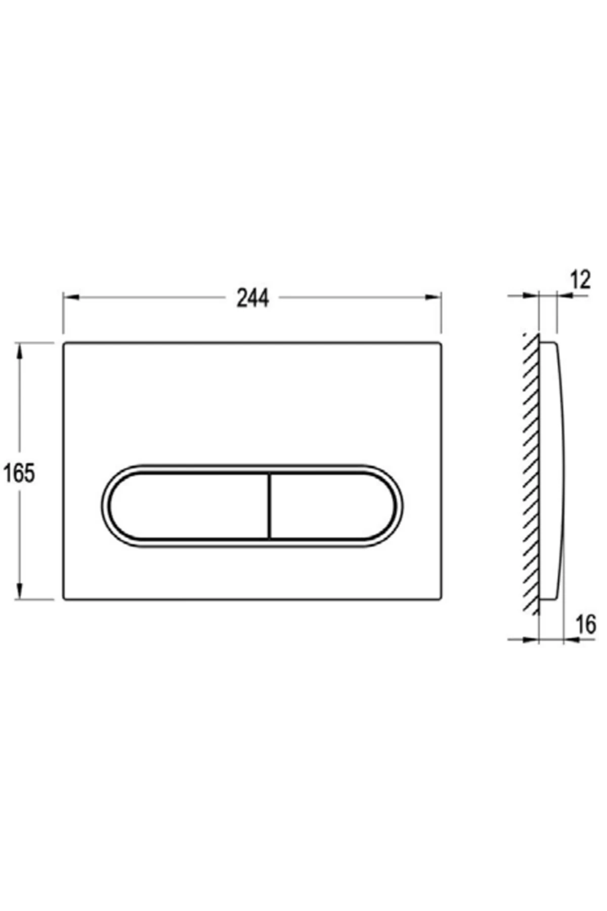 Capsule Mat Beyaz Gömme Rezervuar Paneli