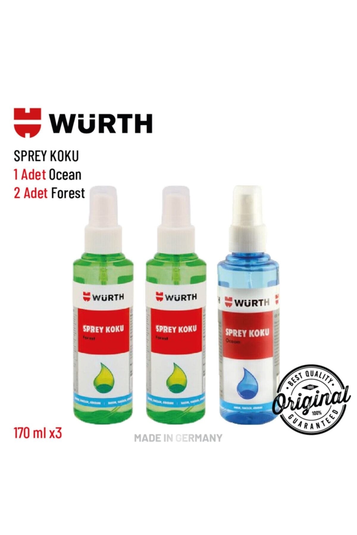 3'lü Sprey Koku Setleri ( 2 Forest + Ocean )