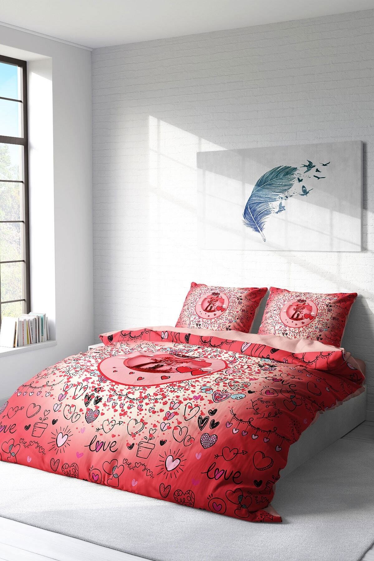 Kıng Sıze Sevgililer Günü Xıı 3d Çift Kişilik Nevresim Takımı 220x240cm
