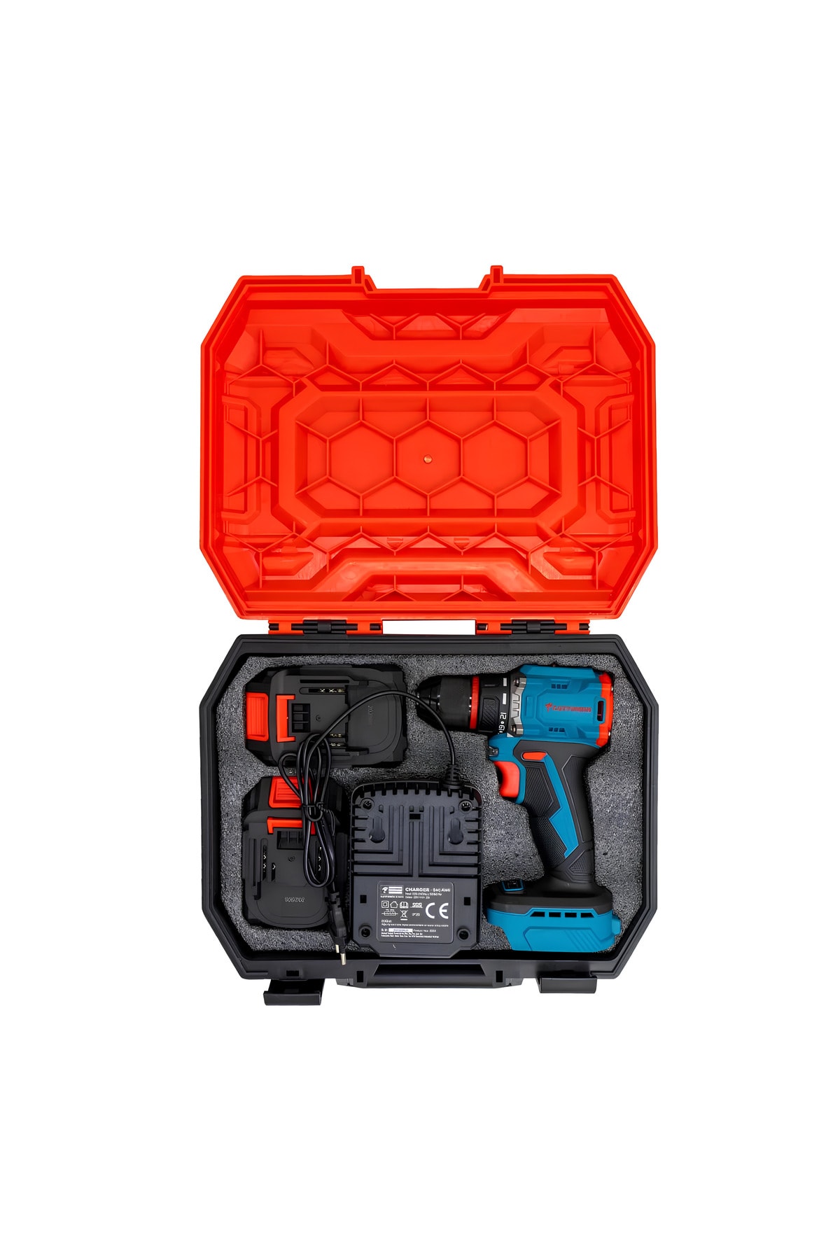 CAT POWER Catpower CAT1020 Akülü Kömürsüz Darbesiz Matkap Vidalama Çift Akülü Çantalı 10MM 20V 2.0AH