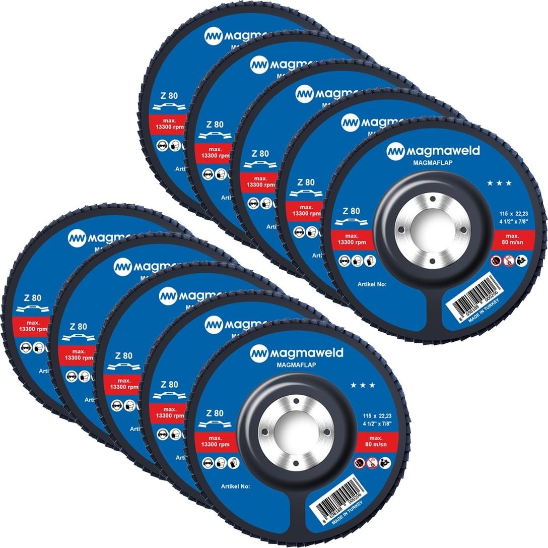 Zr Krom Flap Zımpara 80 Kum - 115 x 22 (Mm) 10'lu Paket