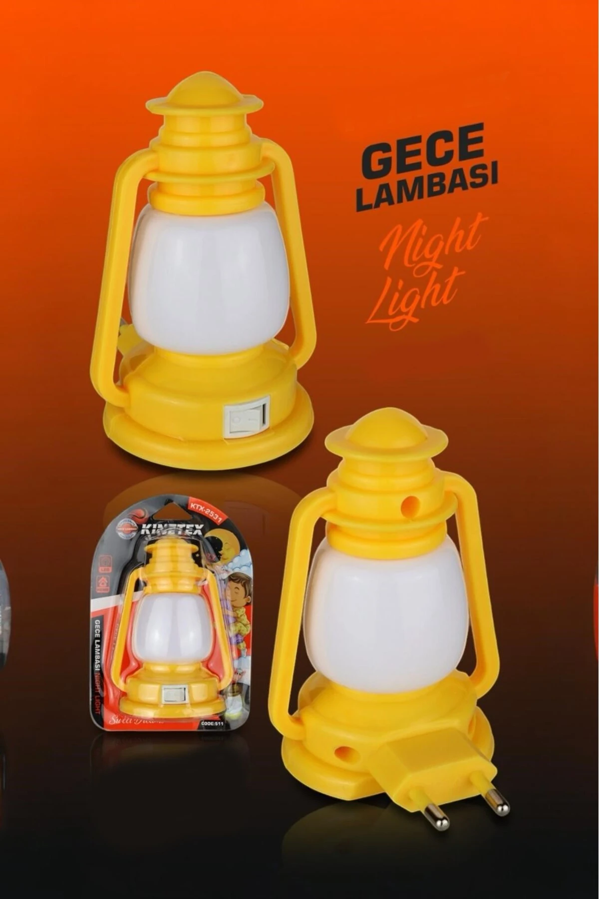 Gaz Lambası Model Gece Lambası Aç-Kapa Anahtarlı Ktx-2531