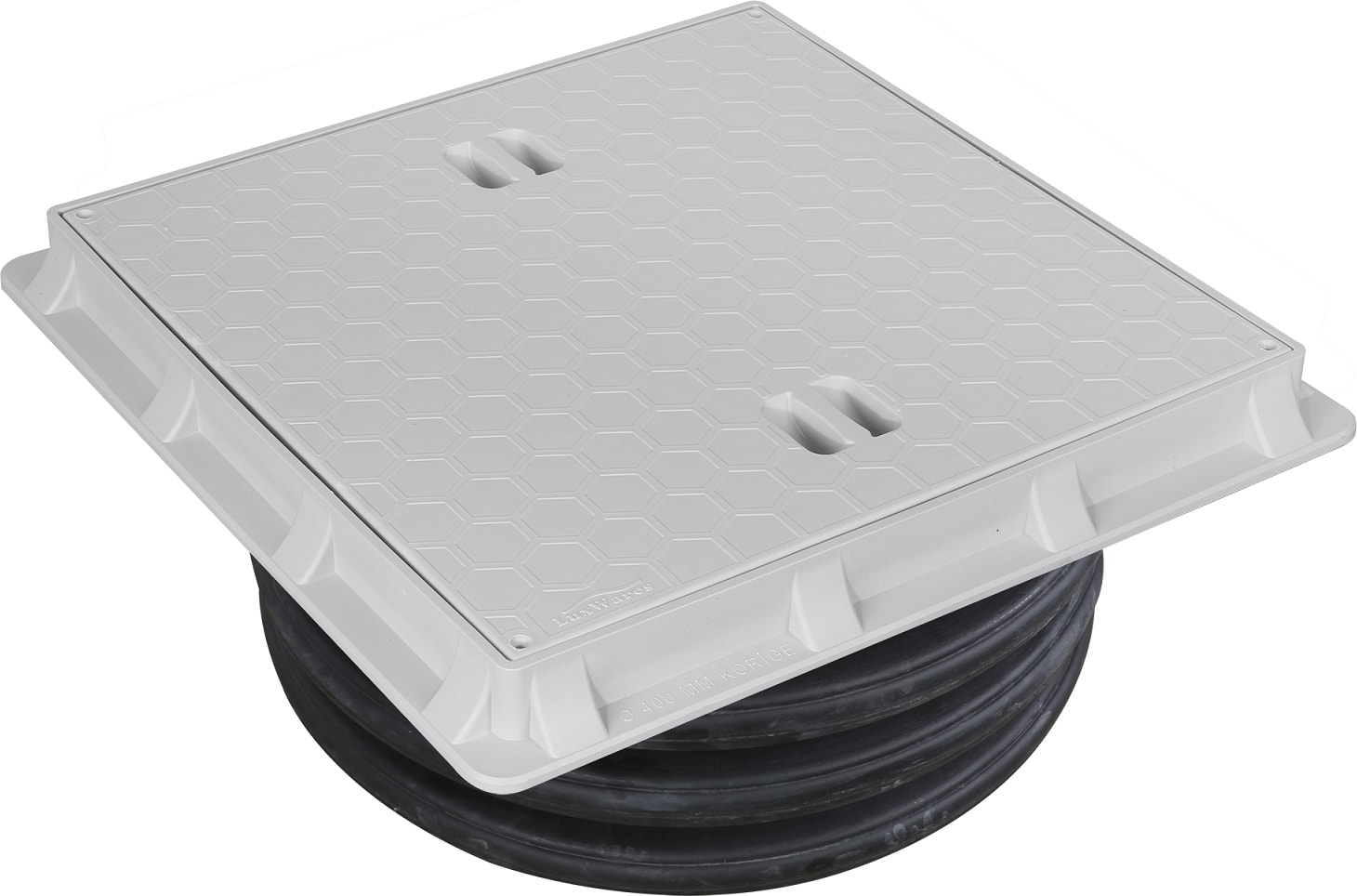 OZKUVVET 300 mm Koruge Boru Uyumlu Çerçeve + Düz Kapak