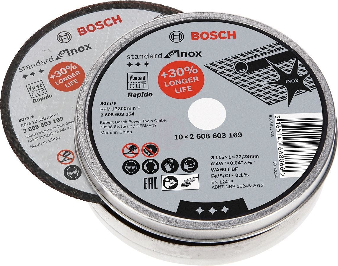 BOSCH Sd Inox Rapido Kesme Taşı 115*1,0 mm - 10 Adet