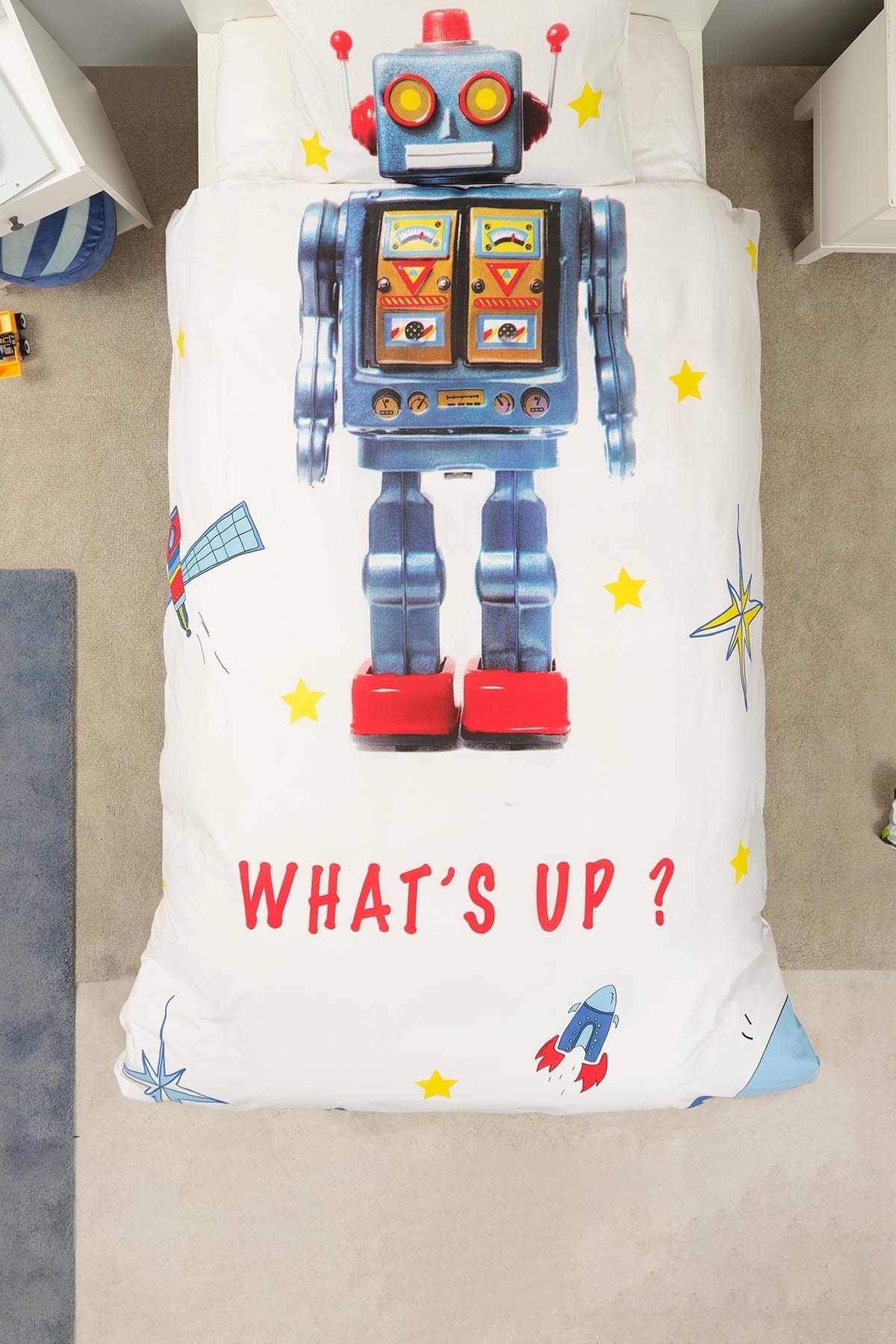 Young Robot %100 Pamuk Tek Kişilik Nevresim Takımı