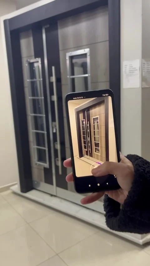 Çelik Kap, Düz Model Bina Giriş Kapısı Apartman Kapısı Sol Açılım