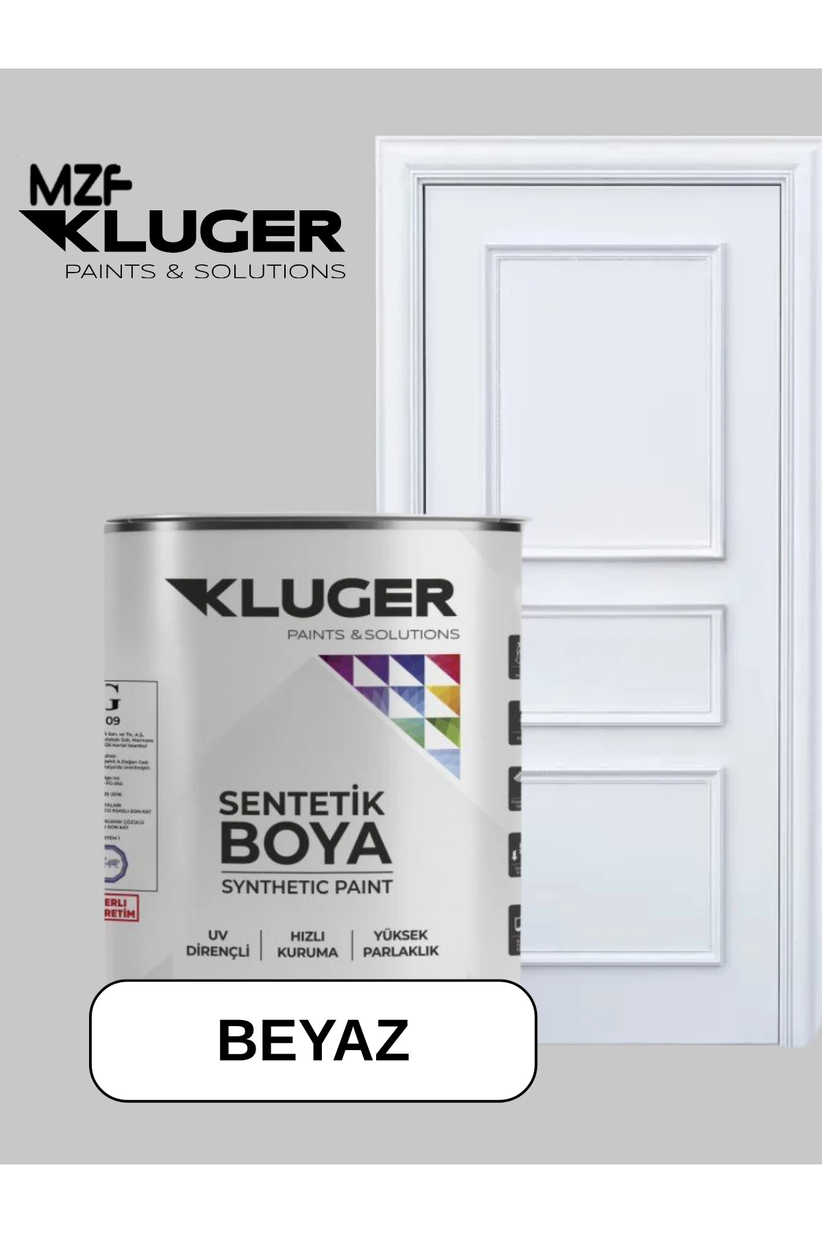 Panel Kapı Boyası 2.5 Lt Beyaz (AMERİKAN PANEL KAPILARDA YÜKSEK ÖRTÜCÜLÜK)