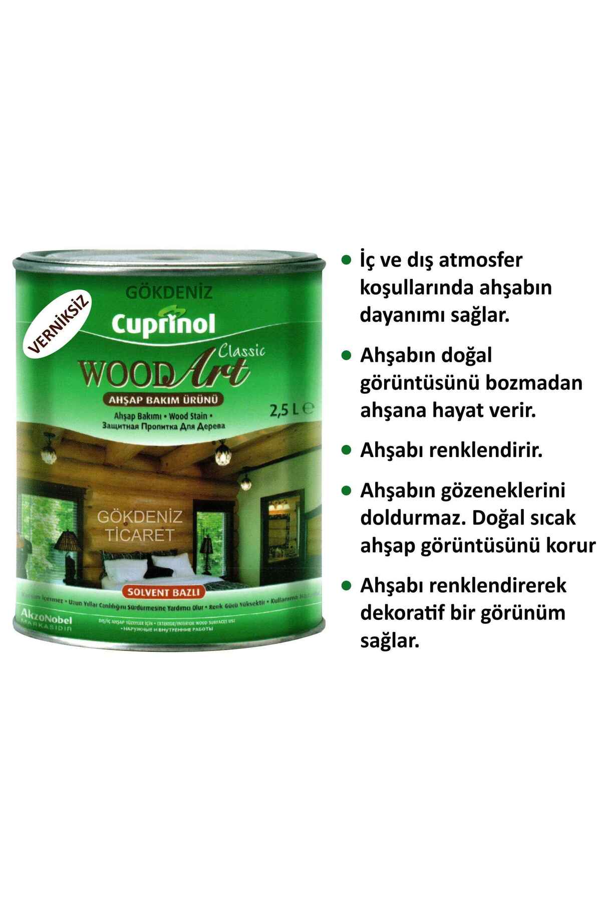 Woodart Classic Verniksiz Ahşap Bakım Ürünü 2.5lt-ahşabı Iç-dış Hava Şartlarına Karşı Korur