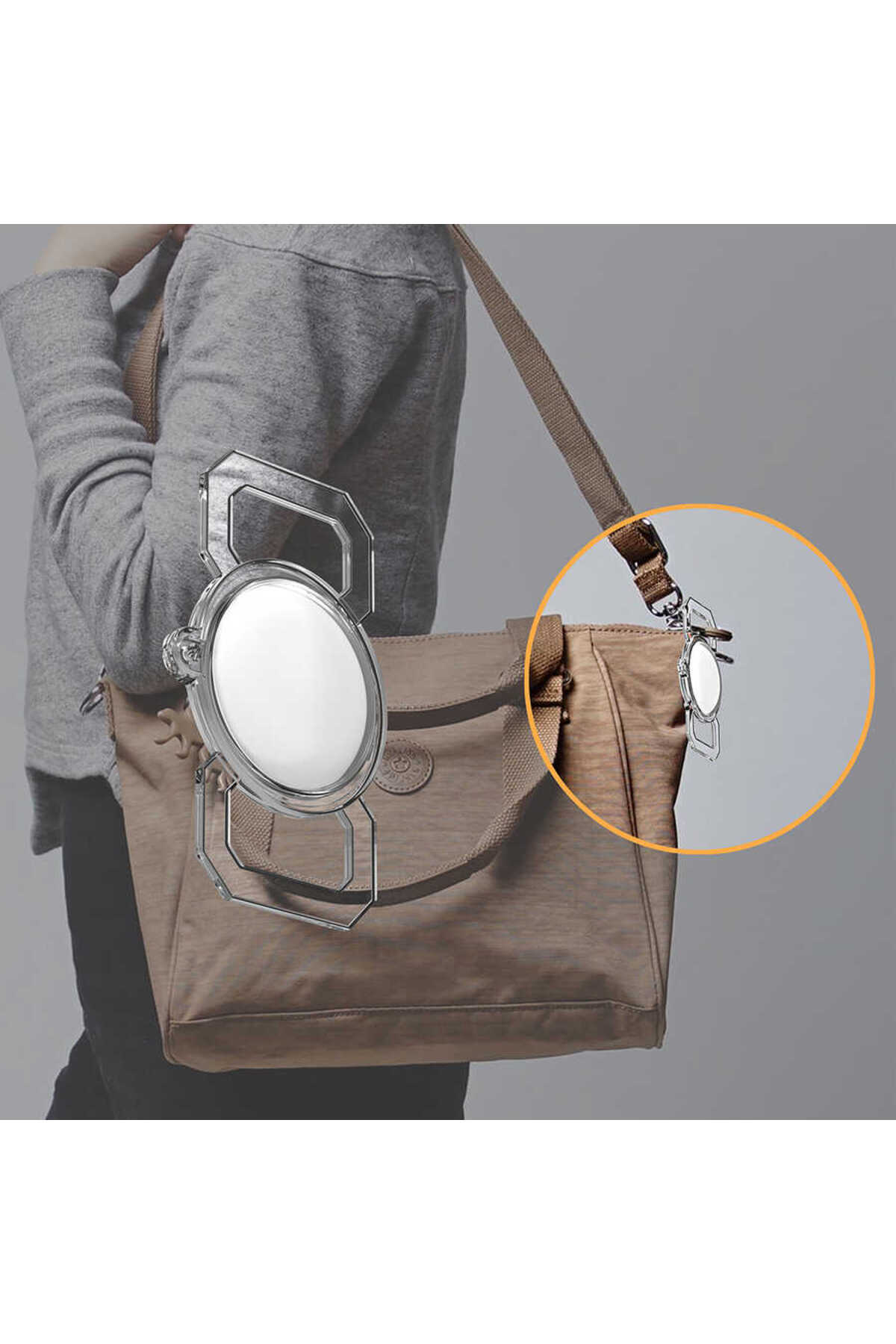 ATA Airtag 06 Uyumlu Silikon Anahtarlık-Renksiz