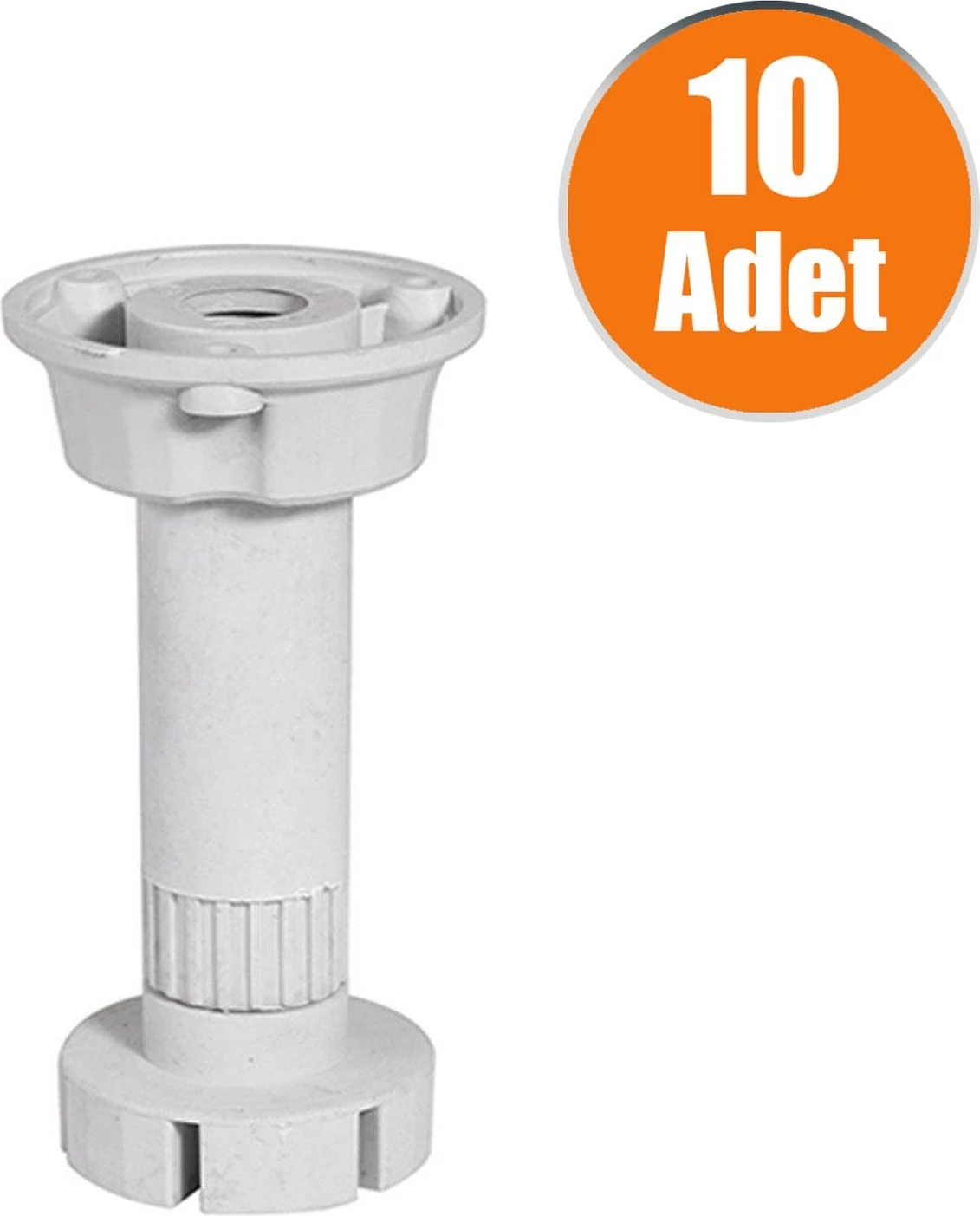 Ayarlanabilir Dolap Mobilya Kanepe Tezgah Ayağı Yükseltme Yükseltici 12 Cm Gri Ayakları 10 Adet