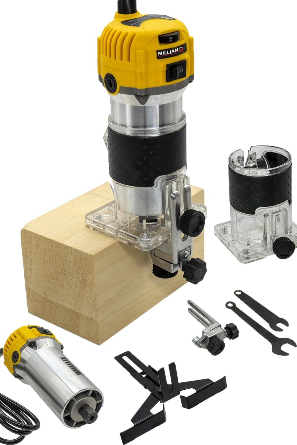 Italy Technology 3000 Watt 6 Kademe Devir Ayarli Formika Tıraşlama Freze Makinası 6 mm Pens