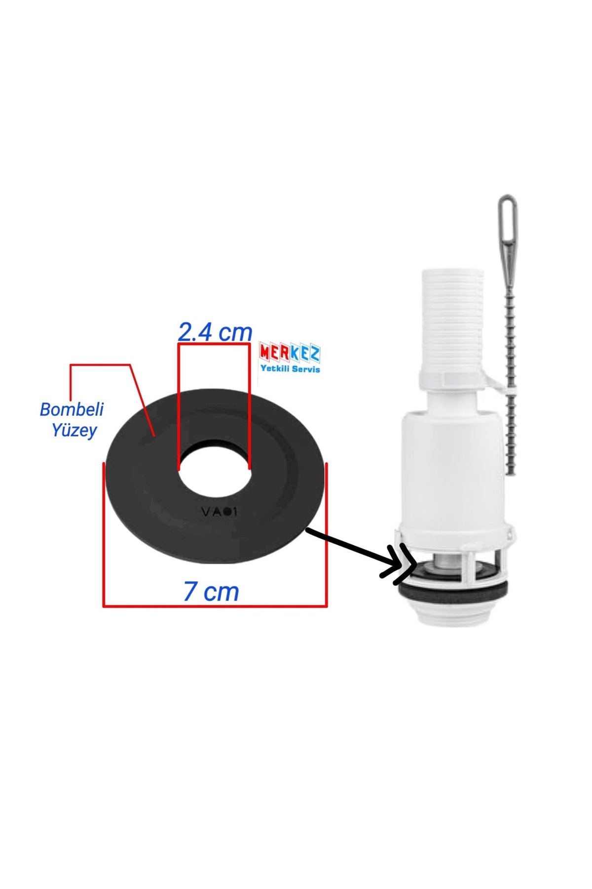Tek Basmalı Klozet Rezervuar İç Takım Contası