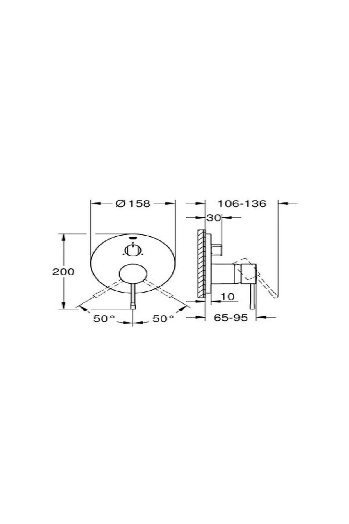 24169DA1 Essence Tek Kumandalı 3 Yönlü Banyo Bataryası Bakır