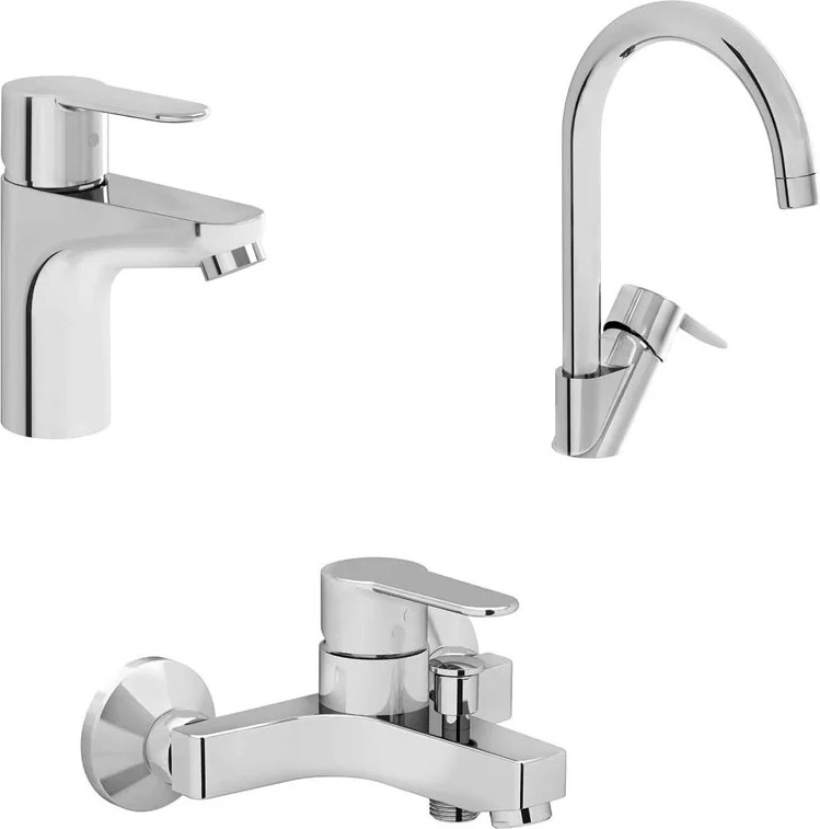 Win S Banyo Bataryası + Win S Lavabo Bataryası + Win S Eviye Bataryası
