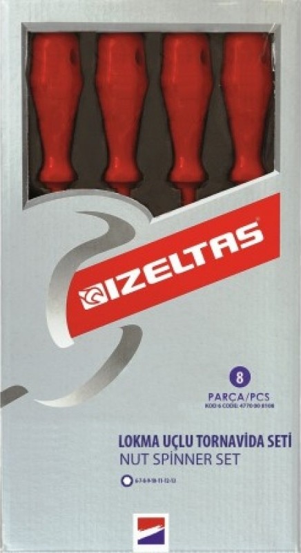 Izeltaş- 4770008108- 8'li Lokma Uçlu Tornavida Seti
