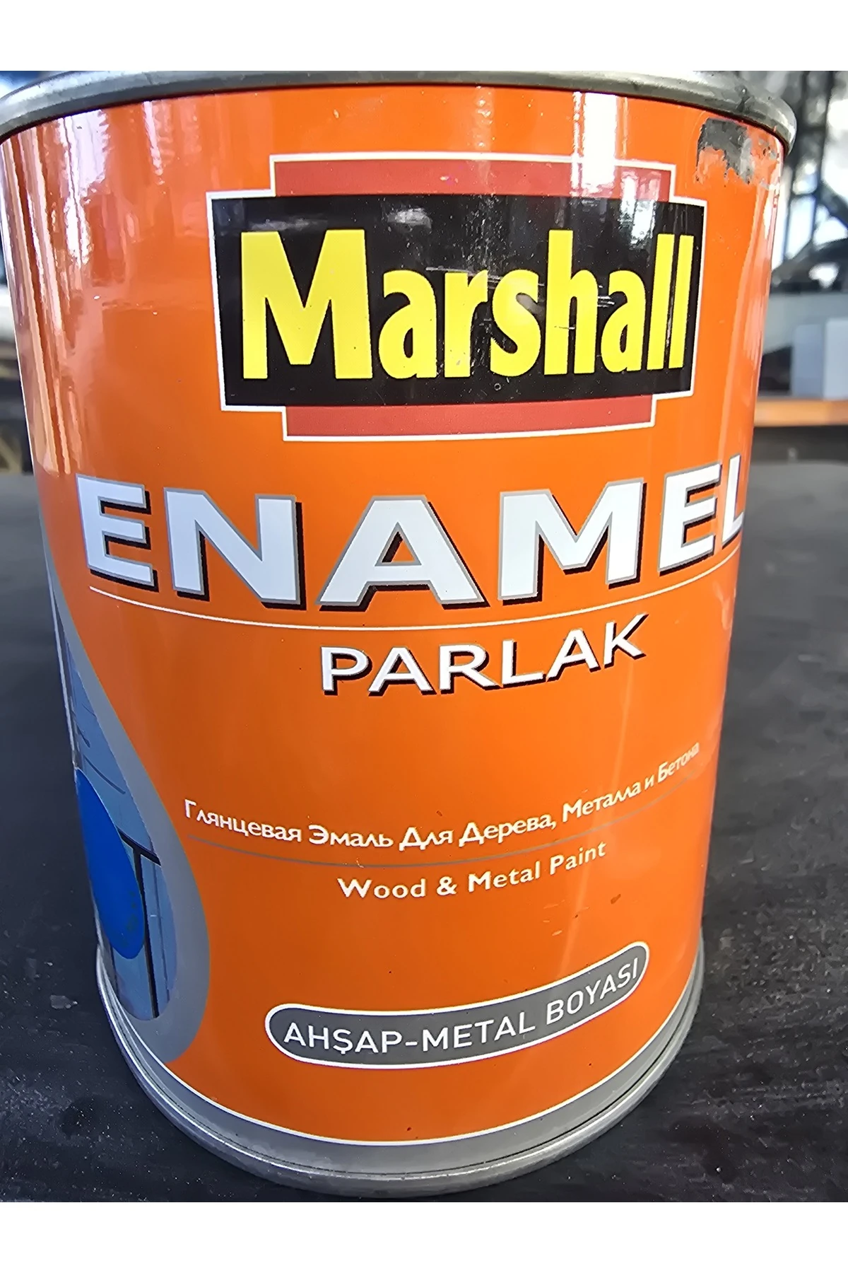 enamel parlak 0,75 L. Boncuk mavi renk boya