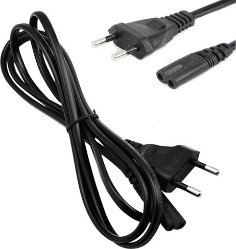 power güç kablosu tv-radyo -notebook adaptör 2 pin teyip fişi