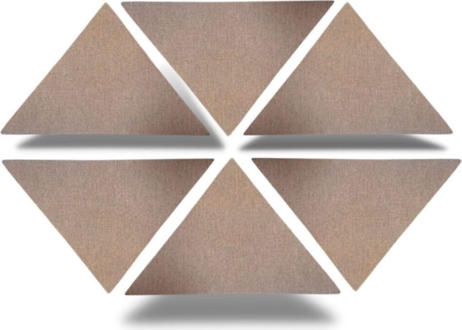 Kahverengi Akustik Üçgen Panel 104X104X118CM Kalınlık 40MM