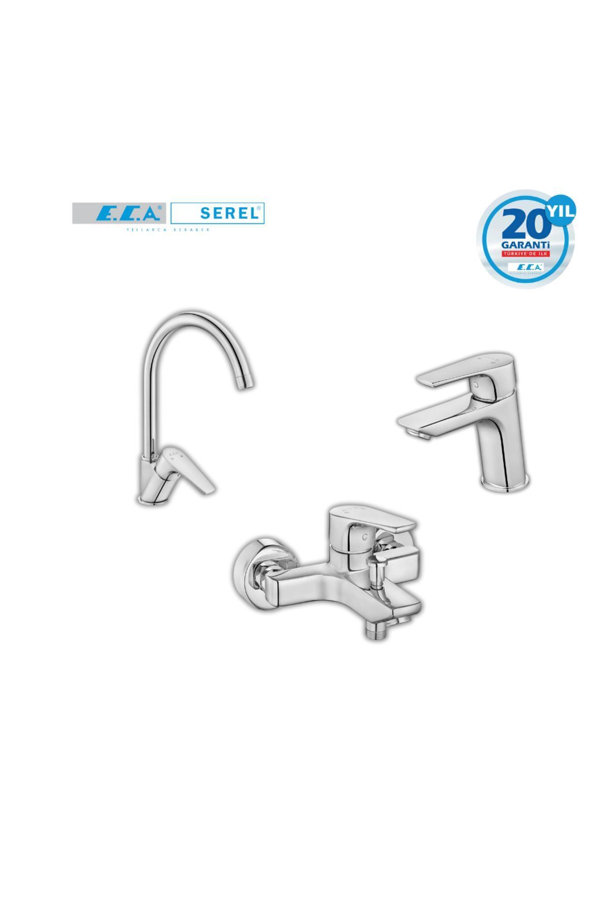 NİOBE 3'LÜ SET BATARYA(BANYO,EVİYE,LAVABO)