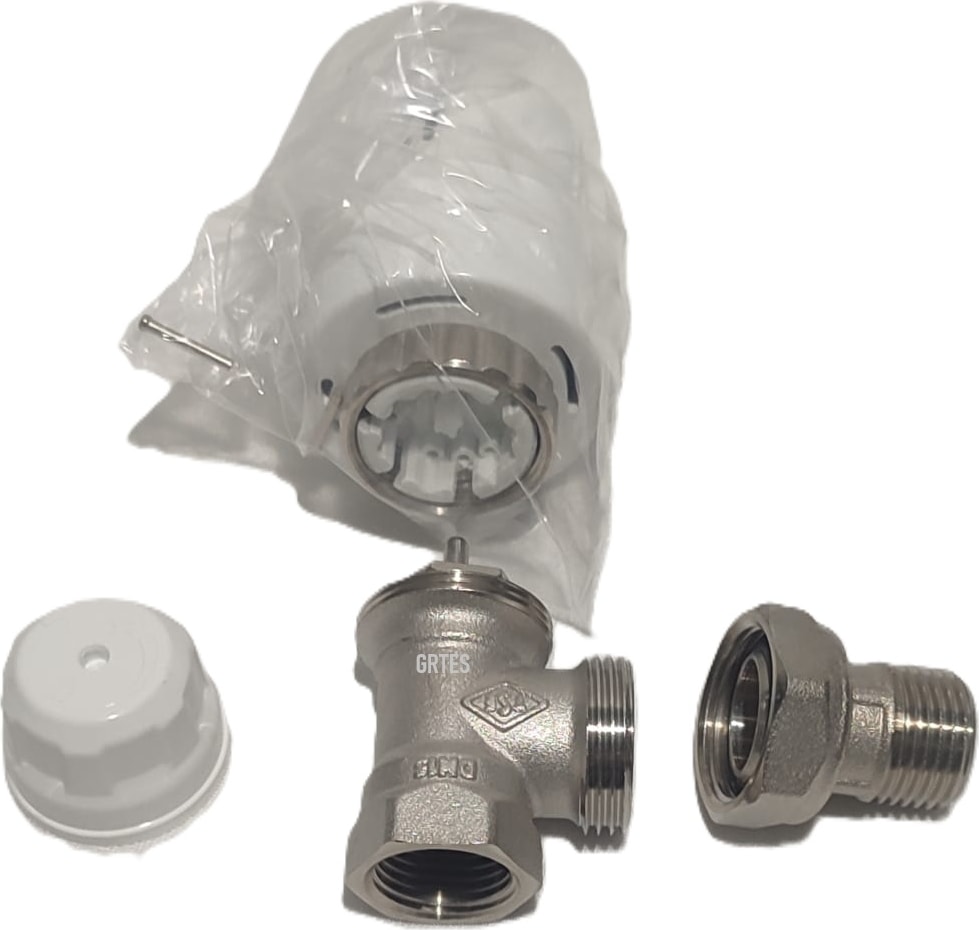 (2'li Paket) Dd-T1 Köşe 1/2" Termostatik Radyatör Vanası - Thermostatic Radiator Valve