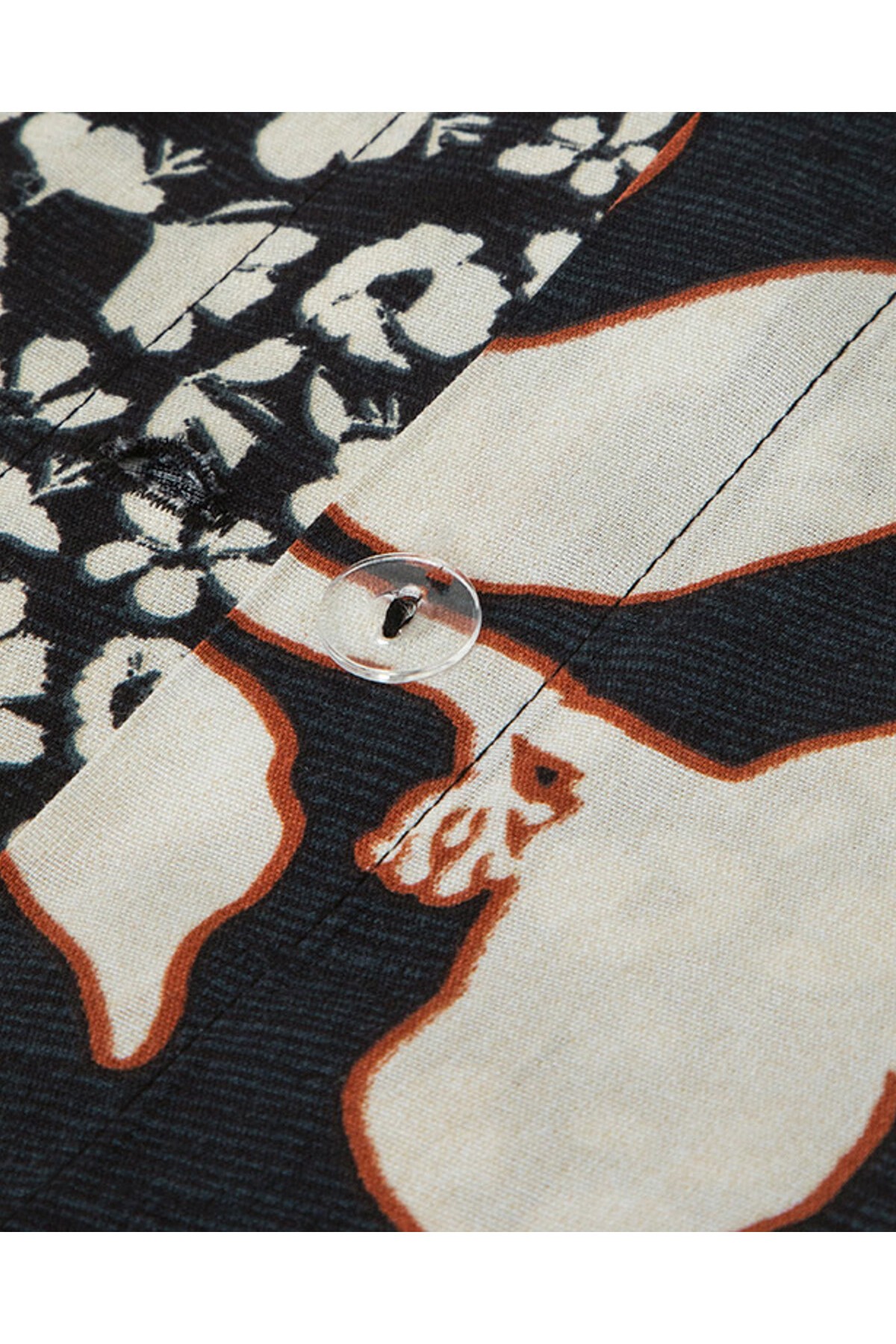 Grandiflora Dijital Baskılı Soft Cotton Çift Kişilik Nevresim Seti Antrasit- Terracotta