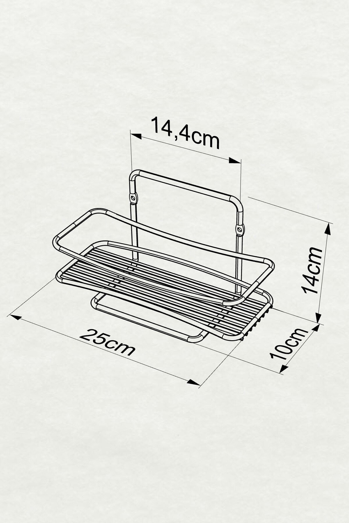 Tek Katlı Banyo Rafı Beyaz Bk004