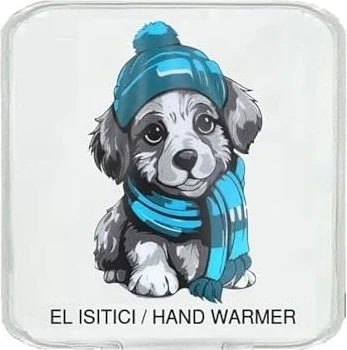 Mavi Bereli Köpek Cep Sobası,el Isıtıcı,sıcak Su Torbası Pvc 10X9,5CM