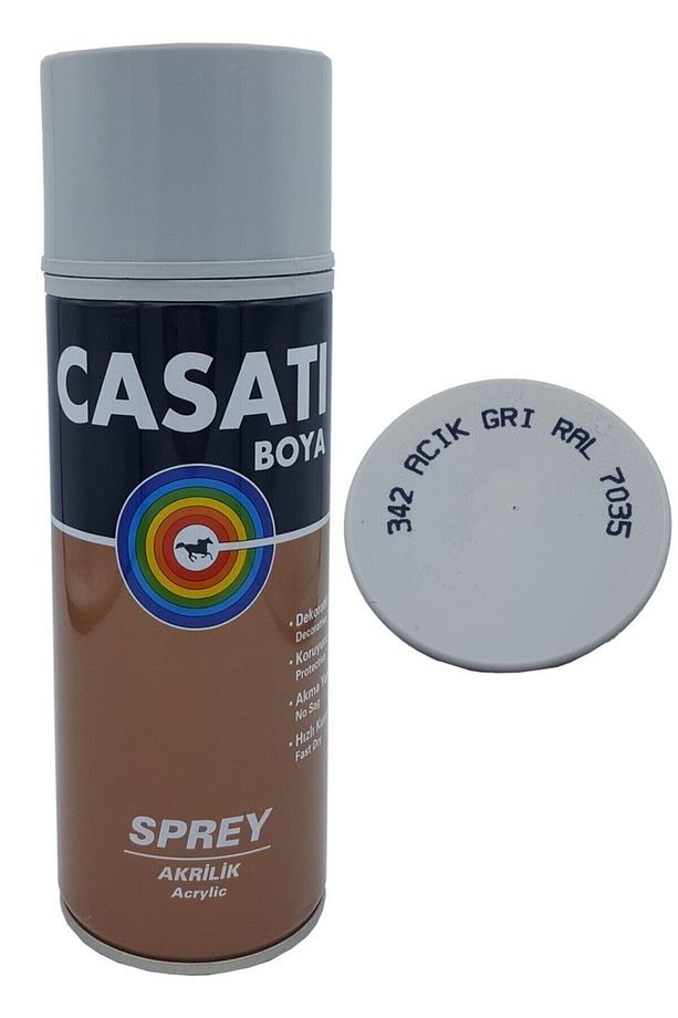 Akrilik Sprey Boya Metalik Gri Ral- 400 Ml