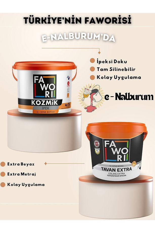 Filli Boya- Kozmik  Silinebilir-Parlak-Yüksek Kapatıcı İç Cephe Boyası15L+ Tavan 17.5kg