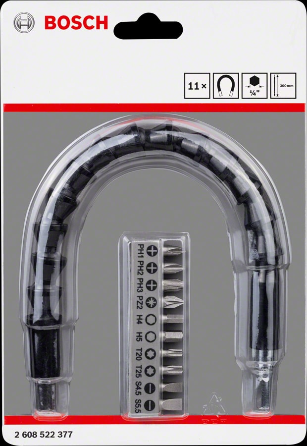 BOSCH 10'lu Vidalama Ucu ve Uzatma Adaptörü 30 cm