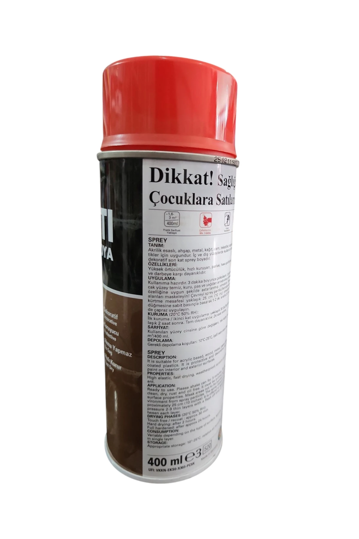 sprey boya DÜZ MAKİNA KIRMIZI 400ml