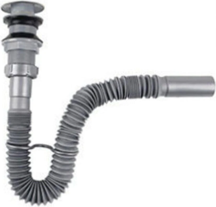 Lavabo Gideri Ø32MM Stoplu Pop-Up Gri Körüklü - 321-325