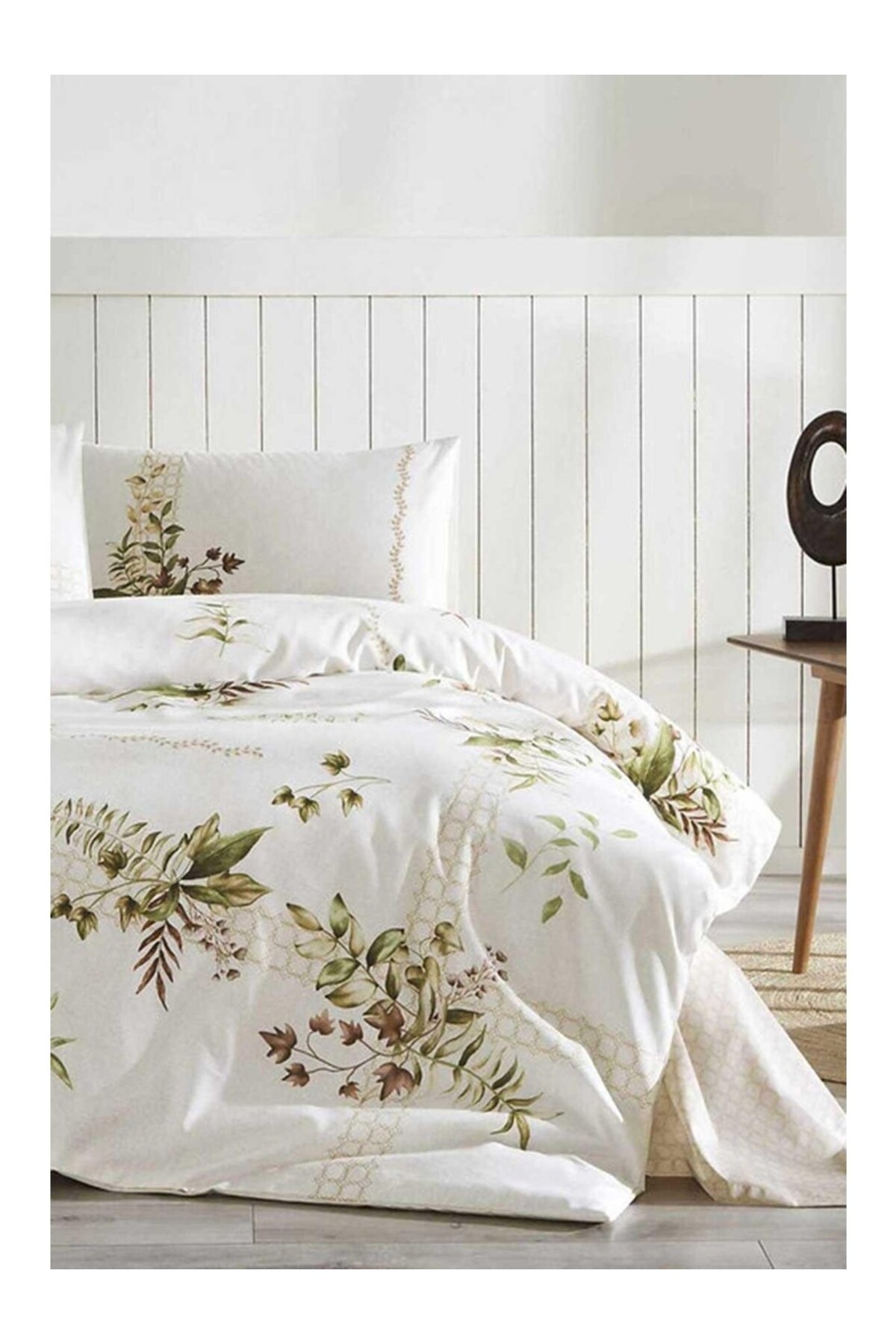 Çift Kişilik Krem Forest Ivy Nevresim Takımı