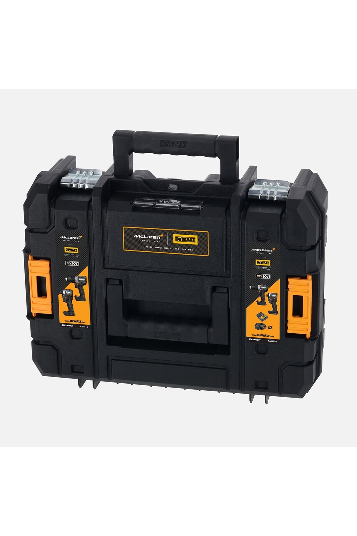 DEWALT DCK200MP2T-QW X Mclaren 2'li Set Şarjlı Vidalama Kömürsüz Akülü Torklu Darbeli Matkap 5.0 Ah.