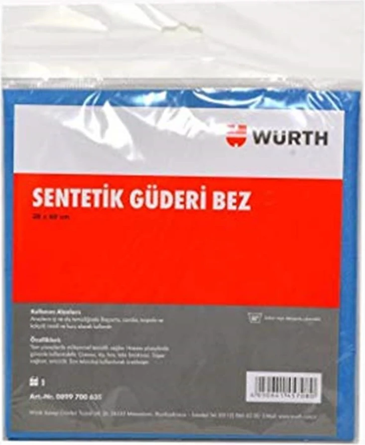 38X60 Sentetik Güderi Bez Mavi 130GR Hassas Yüzeyler İçin Çizmez ve Tüy Bırakmaz